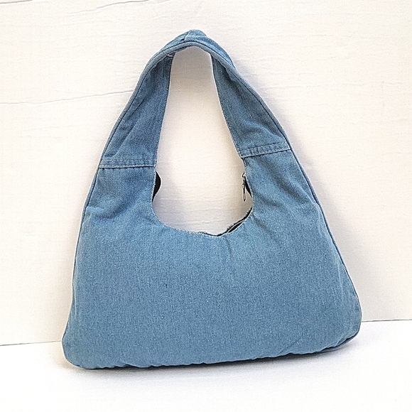 🪷3/$20🪷 Denim Hobo Bag Shoulder Purse New - Picture 3 of 8